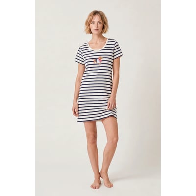 Chemise de nuit en jersey de coton à rayures Tobbie ARTHUR
