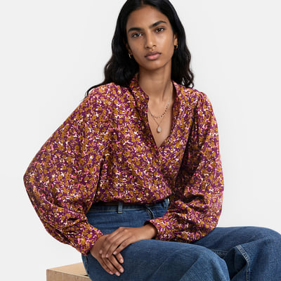 Chemise ample, col rond, imprimé floral LA REDOUTE COLLECTIONS