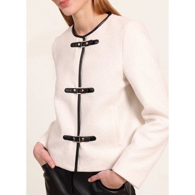 Veste col rond à détails similicuir SHIPA NAF NAF