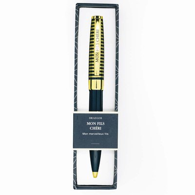 Stylo à bille personnalisé MON FILS CHERI DRAEGER PARIS