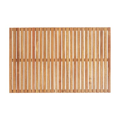 Caillebotis de douche rectangulaire L en bois d'acacia WENKO