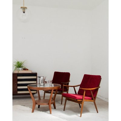 Fauteuil rouge Jakob N°435 - Bon état DEBONGOUT