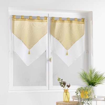 Paire de voilages double en pointe DOUCEUR D'INTÉRIEUR