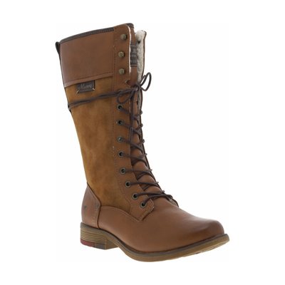 Bottes FEMME Mustang cognac et à lacets MUSTANG