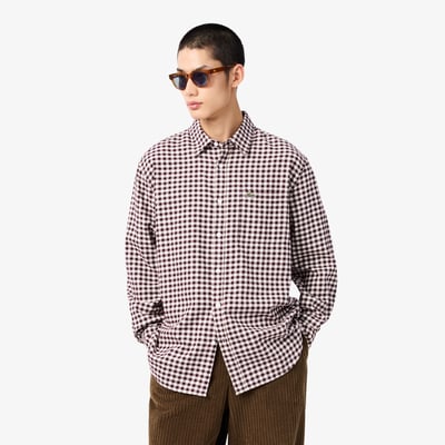 Chemise flanelle à carreaux regular fit LACOSTE