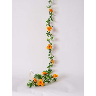 Guirlande de 8 Roses artificielles Jaune ARTIFICIELLES