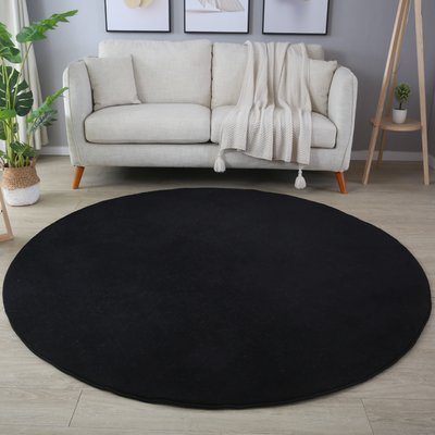 Tapis de salon rond uni MOSCOU NAZAR RUGS