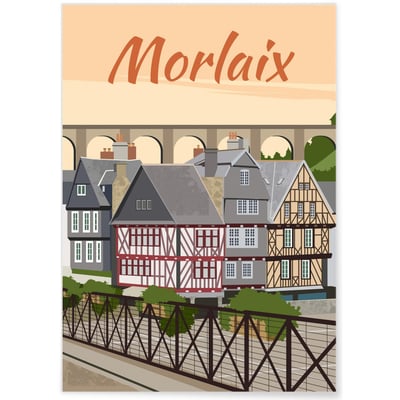 Affiche ville Morlaix L'AFFICHERIE
