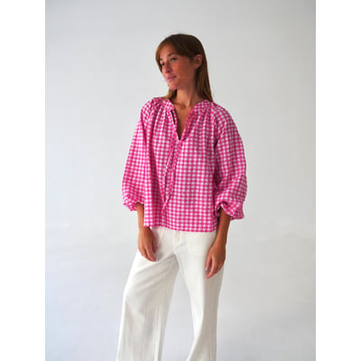 Blouse vichy col noué MATILDE MINDTRAVELER