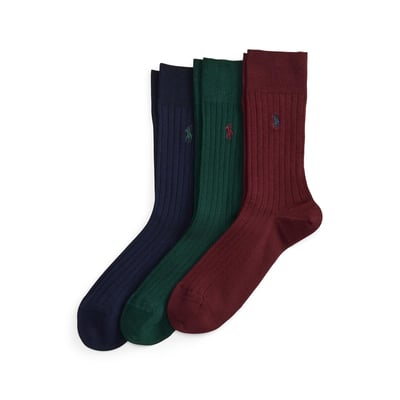 Lot de 3 paires de chaussettes hautes côtelées POLO RALPH LAUREN