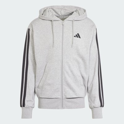 Veste à capuche entièrement zippée French terry 3 bandes Essentials ADIDAS SPORTSWEAR