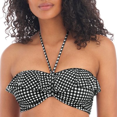 Haut de maillot bandeau vichy à armatures CHECK IN FREYA SWIM