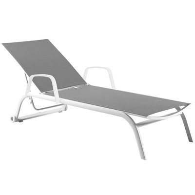 Bain de soleil avec accoudoirs Zaragoza noir GESCOVA