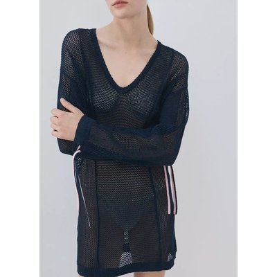 Robe résille à manches longues MANGO