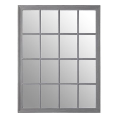 130 x 100cm Flat Wood Mirror in Grey SO'HOME
