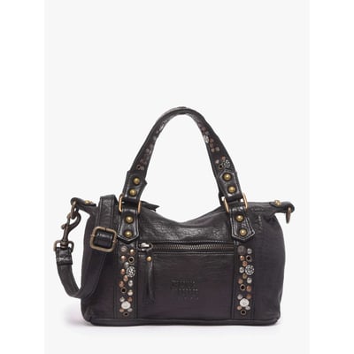 Sac bandoulière Brooklyn cuir BASILIC PEPPER