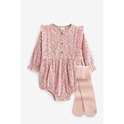 Barboteuse tissée et collants, ensemble NEXT