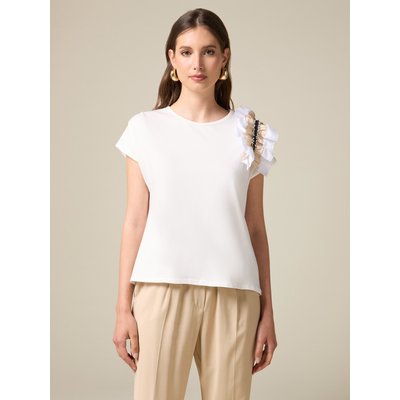 T-shirt with ruffle detail OLTRE