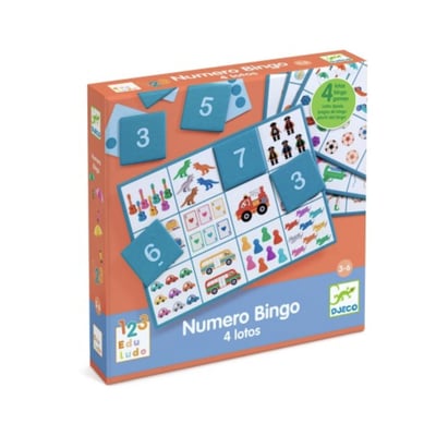 Jeu Numero Bingo - 4 lotos - DJECO