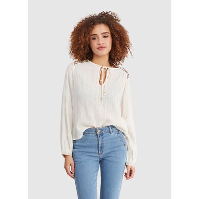 Bluse mit Stickerei, Loose-Fit ICODE