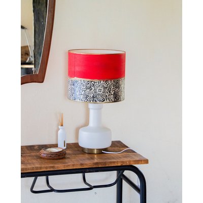Lampe à poser rouge Julia N°183 - Bon état DEBONGOUT