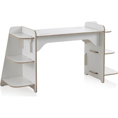 Bureau enfant  bois mat avec étagères latérales pratiques RECOLLECTION