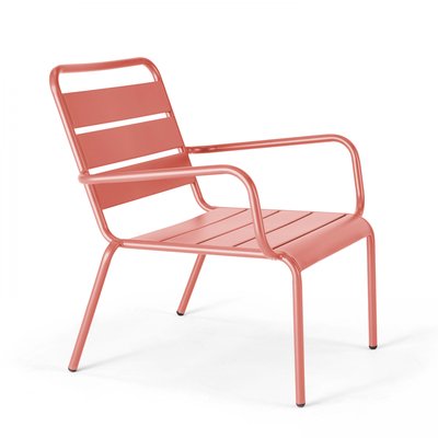 Fauteuil de jardin bas en métal, PALAVAS OVIALA