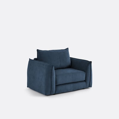 Sillón recto convertible, 1 plaza, pana acanalada fina, TIKI LA REDOUTE INTERIEURS