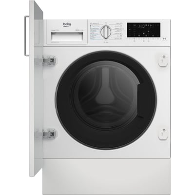 Lave linge séchant hublot encastrable B5DBT68547W - 8/5 kg - 1400 tr/min - Classe D - Moteur induction BEKO