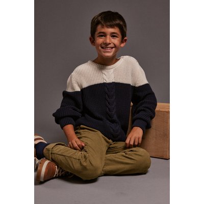Pull à torsades en coton et laine KIDS ARMOR-LUX