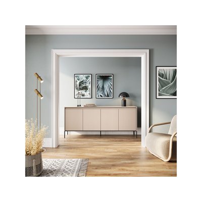 Buffet bas en panneaux de particules 4 portes 193 cm, LENARA BOBOCHIC