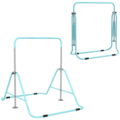 Barre de gymnastique pour enfants Acier Vert HOMCOM