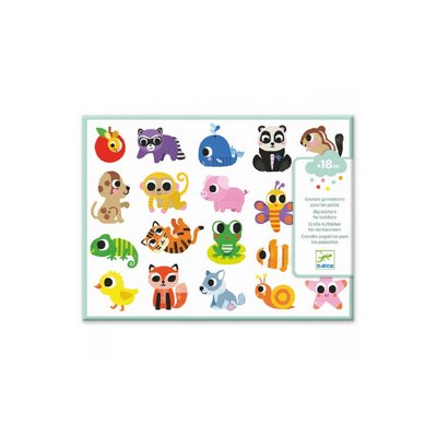 Grosses Gommettes Bebes Animaux DJECO