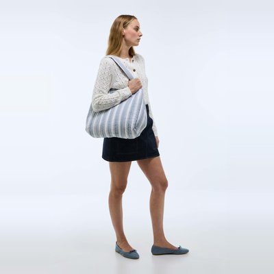 Sac cabas rayé matelassé BIO GOTS MONOPRIX