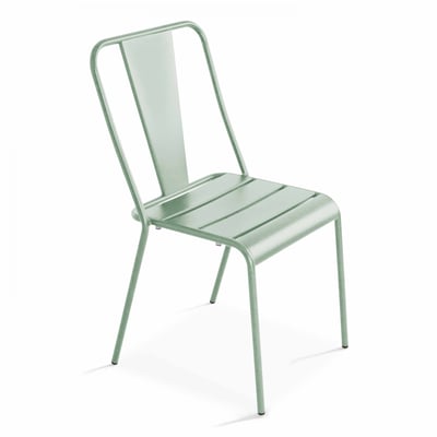 Chaise bistrot en métal style industriel, DIEPPE OVIALA