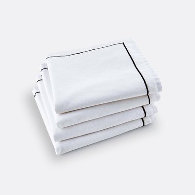 Servietten Bourdon aus vorgewaschenem Halbleinen LA REDOUTE INTERIEURS