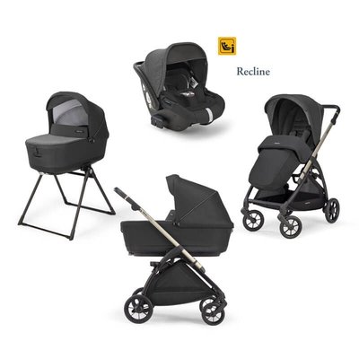 Poussette Système Quattro Electa/Darwin Recline Upper Black INGLESINA