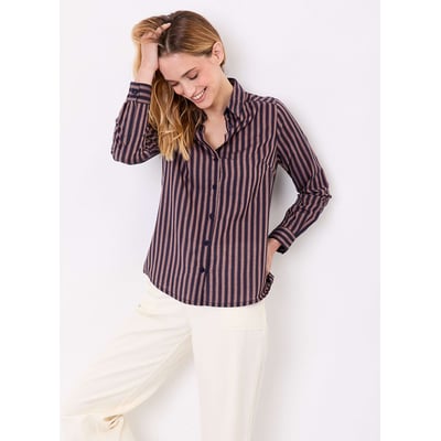 Chemise rayée droite voile de coton bio FEBINY LA FIANCÉE