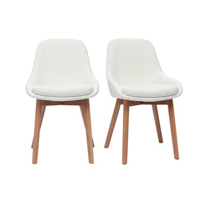 Fauteuils scandinaves en tissu effets velours (lot de 2) HOLO MILIBOO