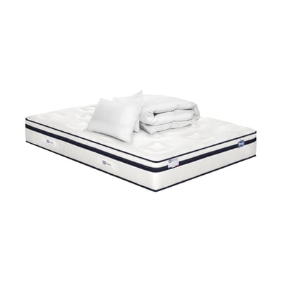 Matelas 160x200 Hybride, ferme H27 + couette + 2 oreillers - INCOMPARABLE SIMMONS