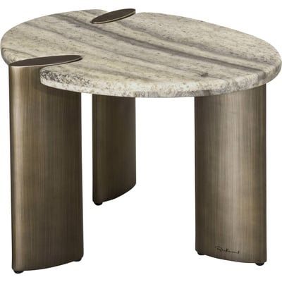 Table d'appoint en travertin ARCADIA RECOLLECTION