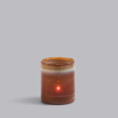 Orlan Tealight Holder in Coloured Glass H11cm LA REDOUTE INTERIEURS