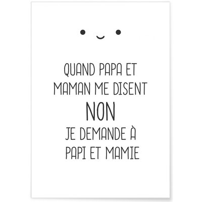Affiche 'Quand papa et maman disent non...' L'AFFICHERIE