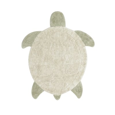 Tapis Rond en coton  Tortue de mer MERVEILLES DE LA MER LORENA CANALS