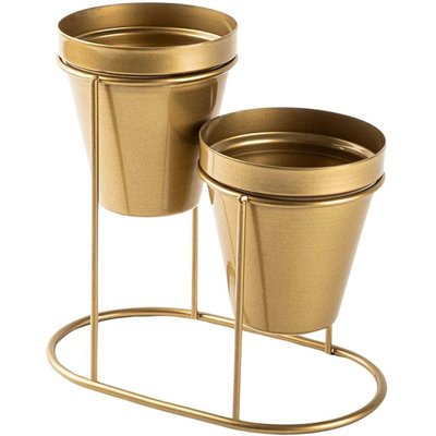 Cache-pots en métal 2 pots Decorative HANAH HOME