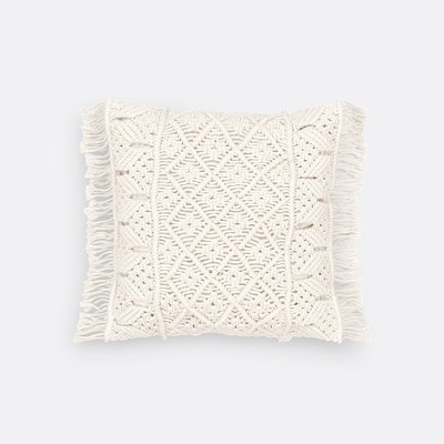 Sparta 100% Cotton Macramé Cushion Cover LA REDOUTE INTERIEURS