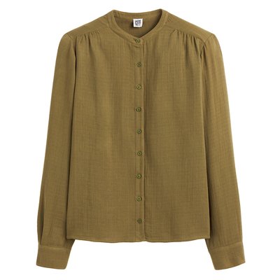 Блузка с воротником-стойкой и длинными рукавами LA REDOUTE COLLECTIONS