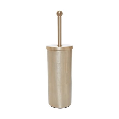 Etched Line Champagne Finish Toilet Brush SO'HOME