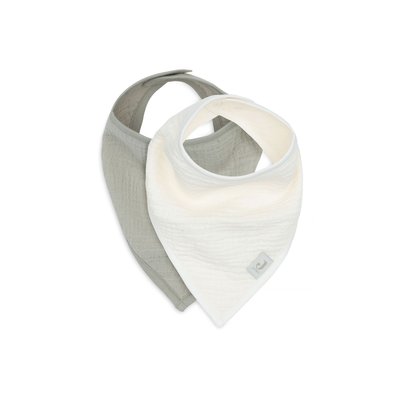 Lot de 2 bavoirs bandana gaze de coton JOLLEIN