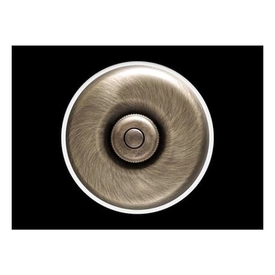Interrupteur Bouton Poussoir Dimbler 10a Blanc Et Bronze Ø64,5 Mm FONTINI